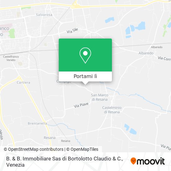 Mappa B. & B. Immobiliare Sas di Bortolotto Claudio & C.
