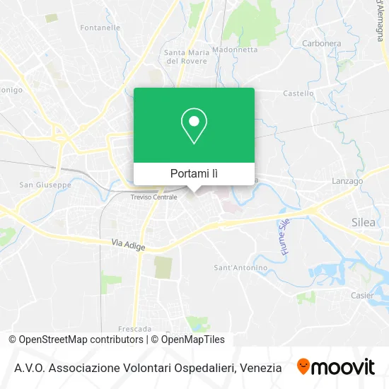 Mappa A.V.O. Associazione Volontari Ospedalieri