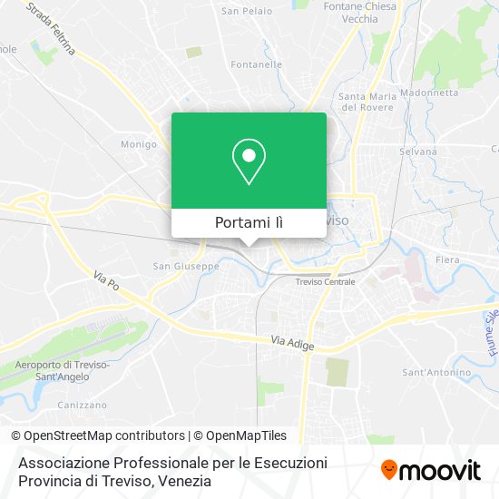 Mappa Associazione Professionale per le Esecuzioni Provincia di Treviso