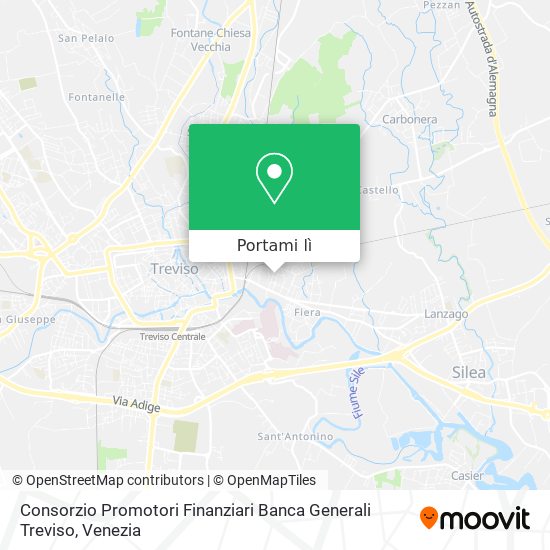 Mappa Consorzio Promotori Finanziari Banca Generali Treviso