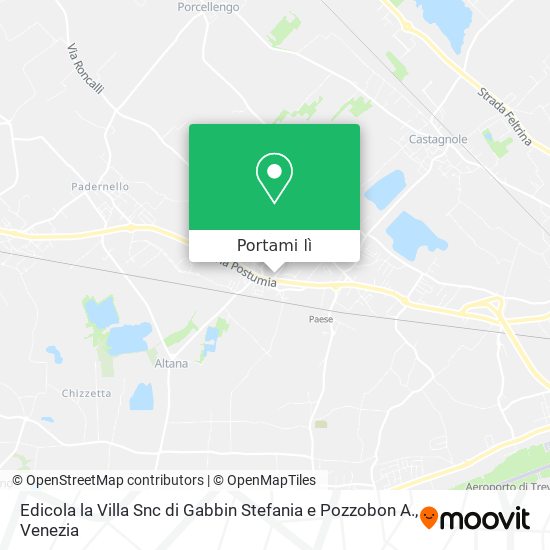 Mappa Edicola la Villa Snc di Gabbin Stefania e Pozzobon A.