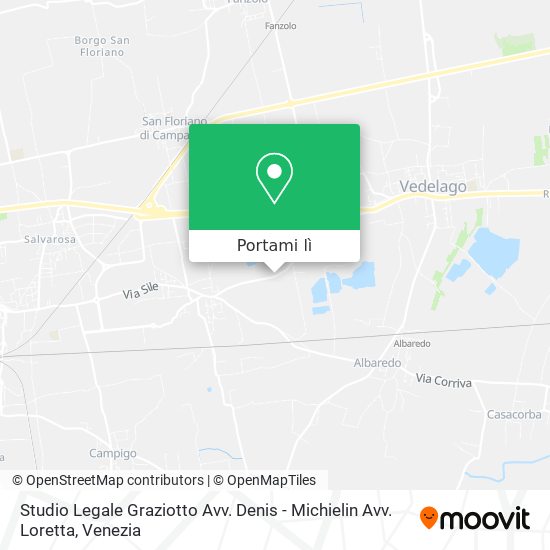 Mappa Studio Legale Graziotto Avv. Denis - Michielin Avv. Loretta