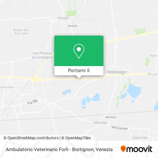 Mappa Ambulatorio Veterinario Forli - Bortignon