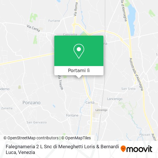 Mappa Falegnameria 2 L Snc di Meneghetti Loris & Bernardi Luca