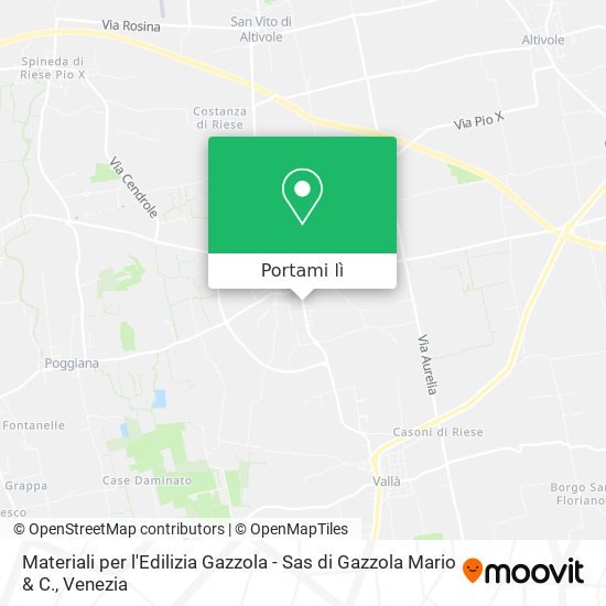 Mappa Materiali per l'Edilizia Gazzola - Sas di Gazzola Mario & C.