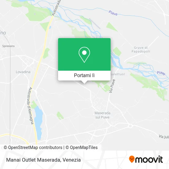 Mappa Manai Outlet Maserada