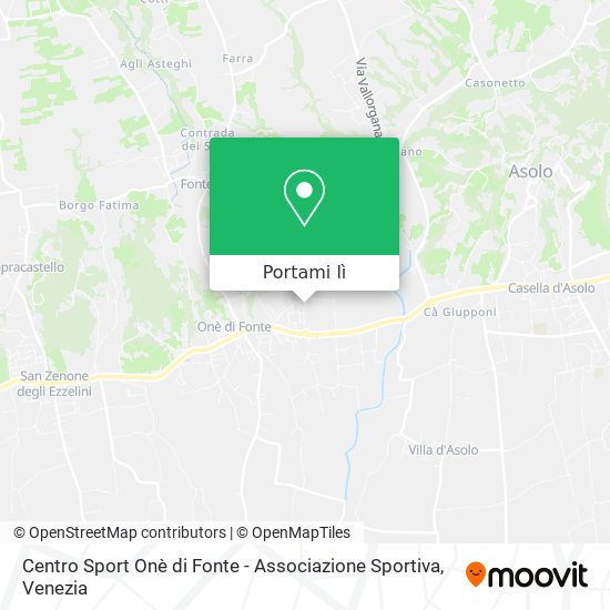 Mappa Centro Sport Onè di Fonte - Associazione Sportiva