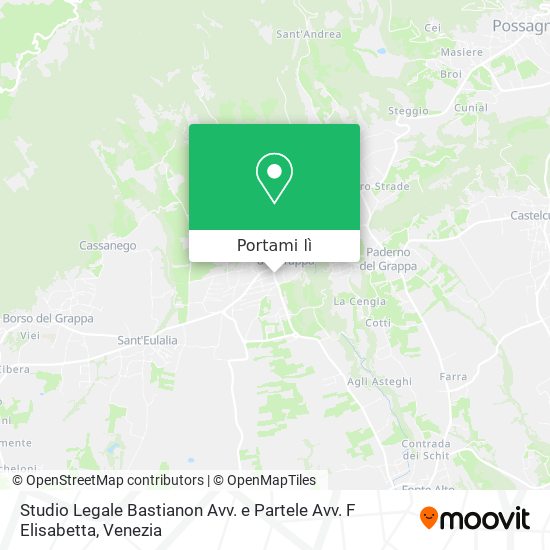 Mappa Studio Legale Bastianon Avv. e Partele Avv. F Elisabetta