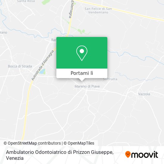 Mappa Ambulatorio Odontoiatrico di Prizzon Giuseppe