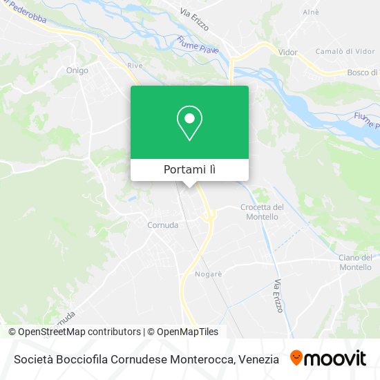 Mappa Società Bocciofila Cornudese Monterocca