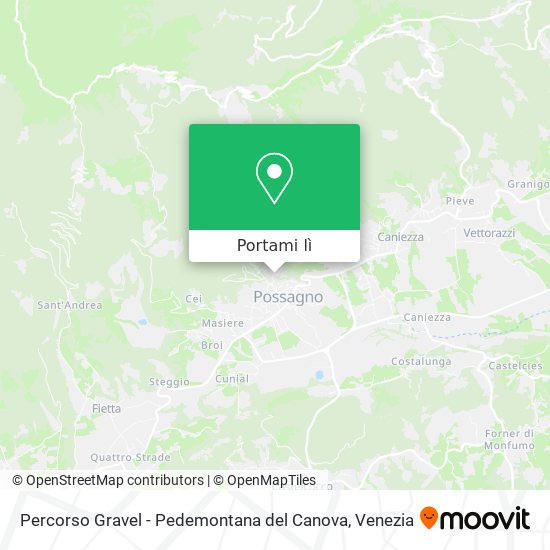Mappa Percorso Gravel - Pedemontana del Canova