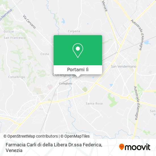 Mappa Farmacia Carli di della Libera Dr.ssa Federica