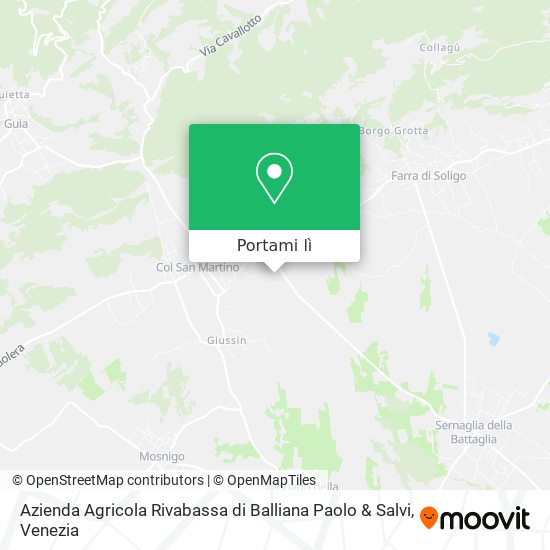 Mappa Azienda Agricola Rivabassa di Balliana Paolo & Salvi
