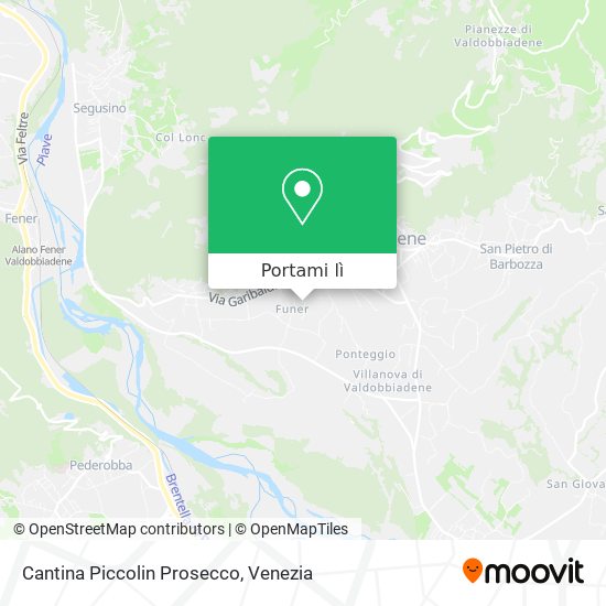 Mappa Cantina Piccolin Prosecco