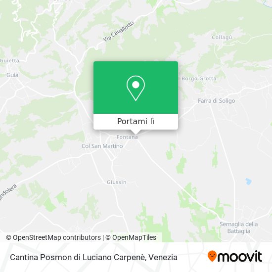 Mappa Cantina Posmon di Luciano Carpenè