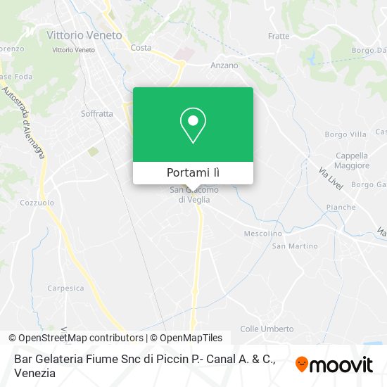 Mappa Bar Gelateria Fiume Snc di Piccin P.- Canal A. & C.