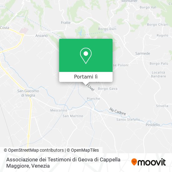 Mappa Associazione dei Testimoni di Geova di Cappella Maggiore