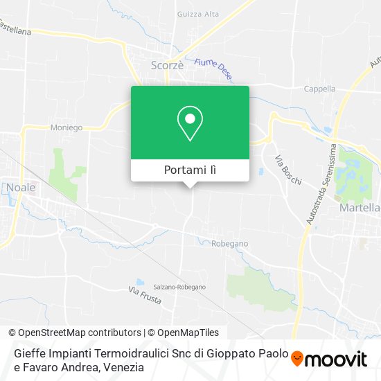 Mappa Gieffe Impianti Termoidraulici Snc di Gioppato Paolo e Favaro Andrea