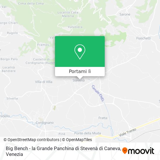 Mappa Big Bench - la Grande Panchina di Stevenà di Caneva