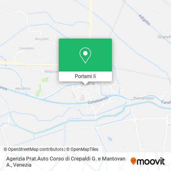 Mappa Agenzia Prat.Auto Corso di Crepaldi G. e Mantovan A.