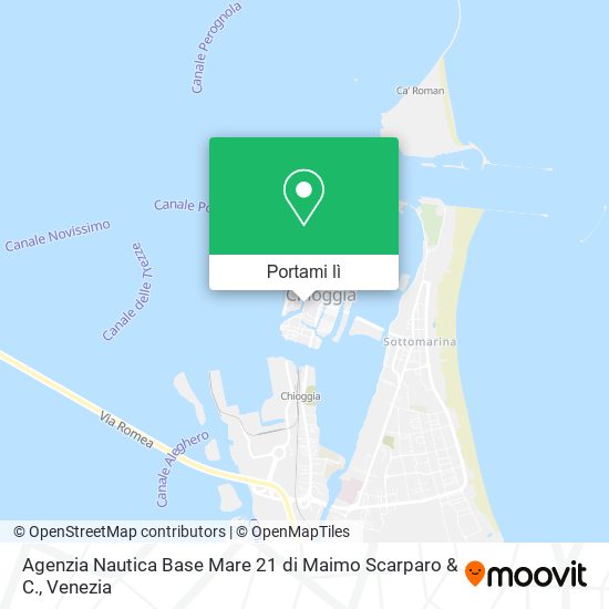 Mappa Agenzia Nautica Base Mare 21 di Maimo Scarparo & C.