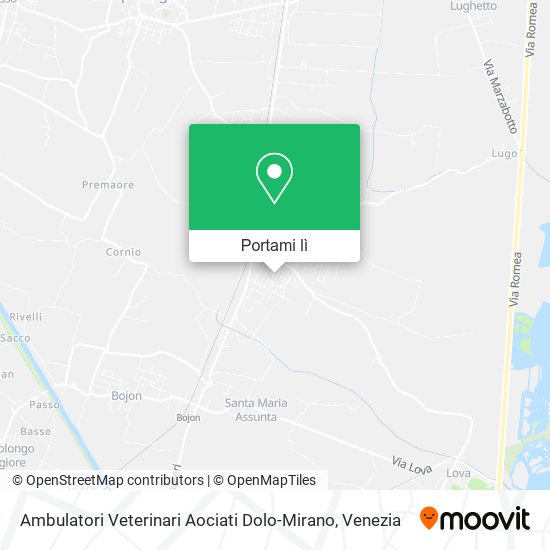 Mappa Ambulatori Veterinari Aociati Dolo-Mirano