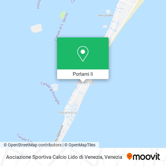 Mappa Aociazione Sportiva Calcio Lido di Venezia