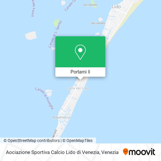 Mappa Aociazione Sportiva Calcio Lido di Venezia