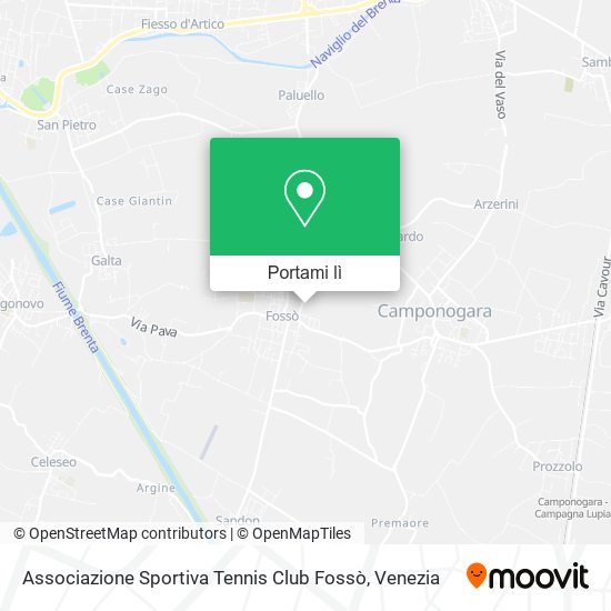 Mappa Associazione Sportiva Tennis Club Fossò