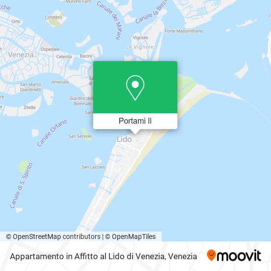 Mappa Appartamento in Affitto al Lido di Venezia