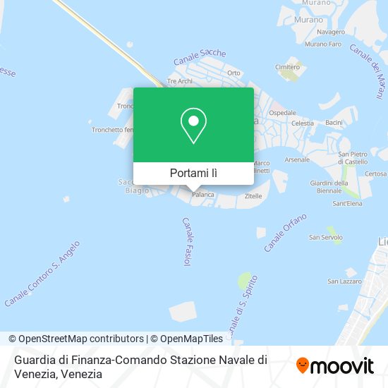 Mappa Guardia di Finanza-Comando Stazione Navale di Venezia