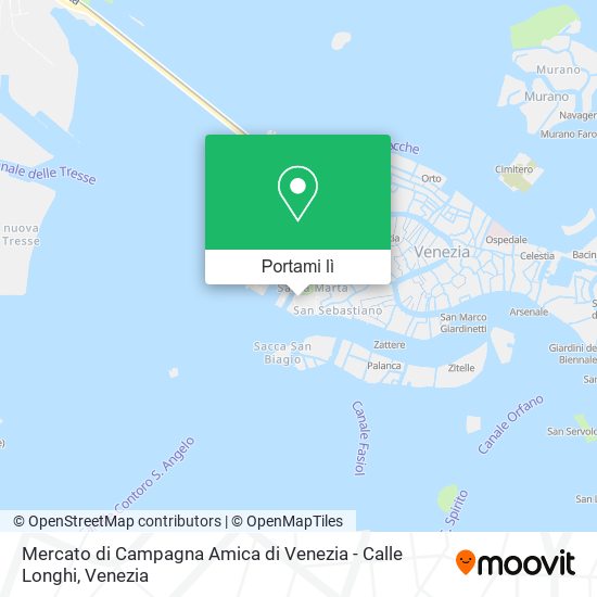 Mappa Mercato di Campagna Amica di Venezia - Calle Longhi