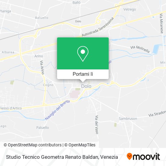 Mappa Studio Tecnico Geometra Renato Baldan