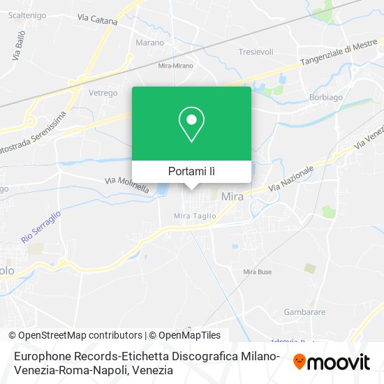 Mappa Europhone Records-Etichetta Discografica Milano-Venezia-Roma-Napoli