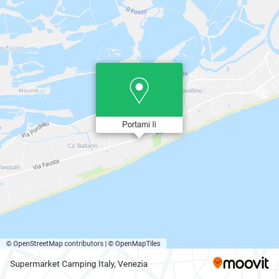 Mappa Supermarket Camping Italy