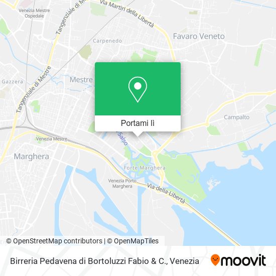 Mappa Birreria Pedavena di Bortoluzzi Fabio & C.