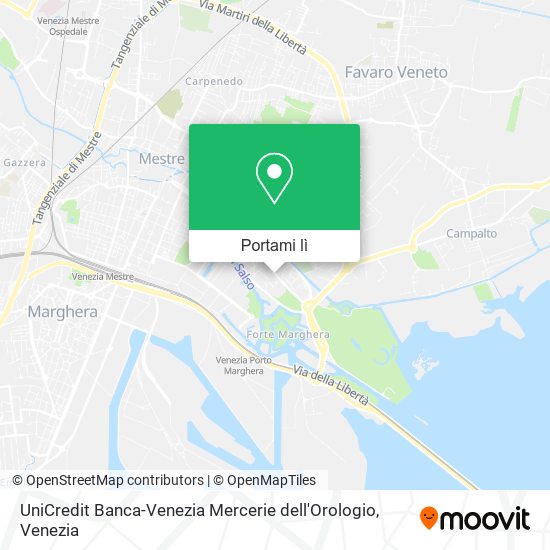 Mappa UniCredit Banca-Venezia Mercerie dell'Orologio