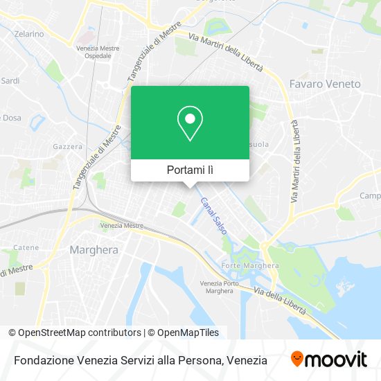 Mappa Fondazione Venezia Servizi alla Persona