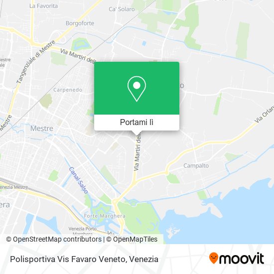 Mappa Polisportiva Vis Favaro Veneto