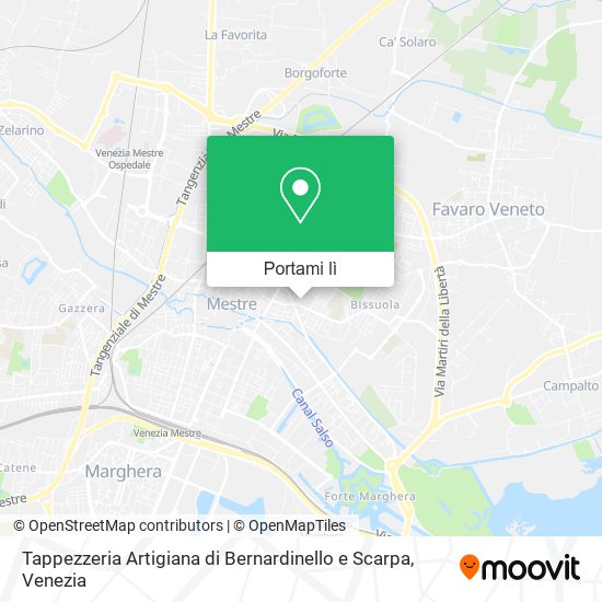 Mappa Tappezzeria Artigiana di Bernardinello e Scarpa