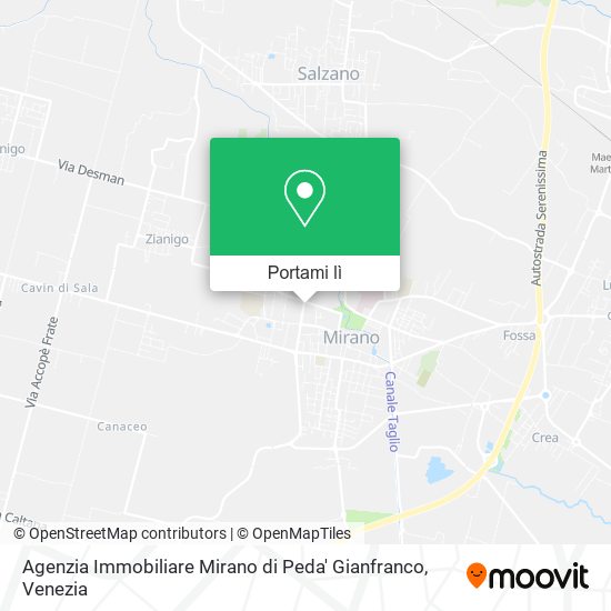 Mappa Agenzia Immobiliare Mirano di Peda' Gianfranco