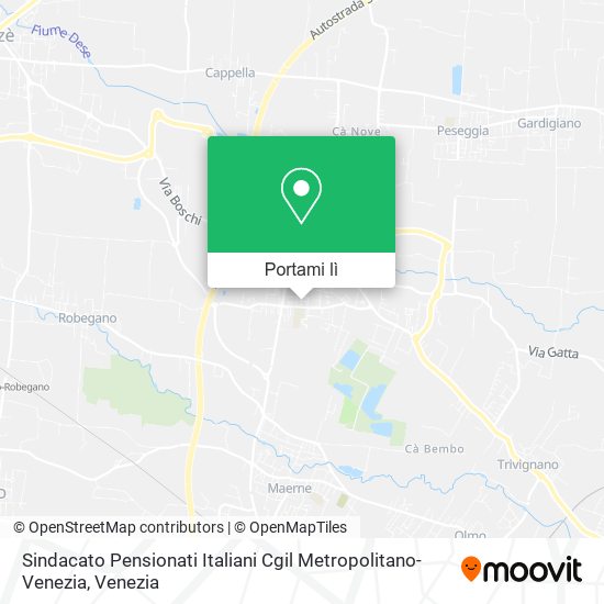 Mappa Sindacato Pensionati Italiani Cgil Metropolitano-Venezia