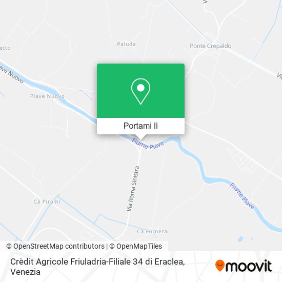 Mappa Crèdit Agricole Friuladria-Filiale 34 di Eraclea