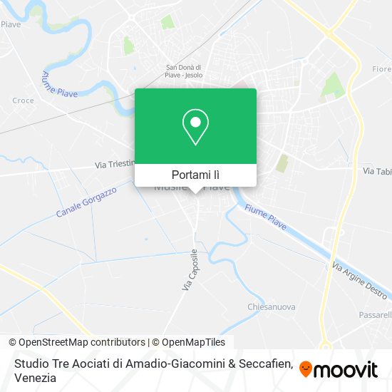 Mappa Studio Tre Aociati di Amadio-Giacomini & Seccafien