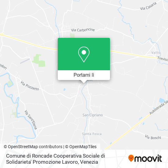 Mappa Comune di Roncade Cooperativa Sociale di Solidarieta' Promozione Lavoro