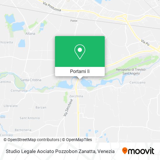 Mappa Studio Legale Aociato Pozzobon Zanatta