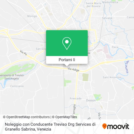 Mappa Noleggio con Conducente Treviso Drg Services di Granello Sabrina
