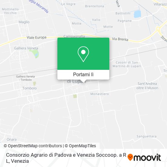 Mappa Consorzio Agrario di Padova e Venezia Soccoop. a R L