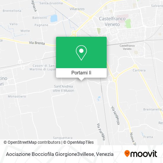 Mappa Aociazione Bocciofila Giorgione3villese