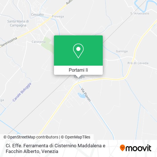 Mappa Ci. Effe. Ferramenta di Cisternino Maddalena e Facchin Alberto